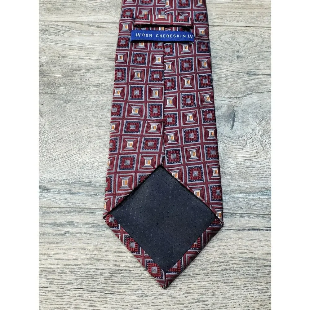 Ron Chereskin Men's Geometric Silk Neck Tie